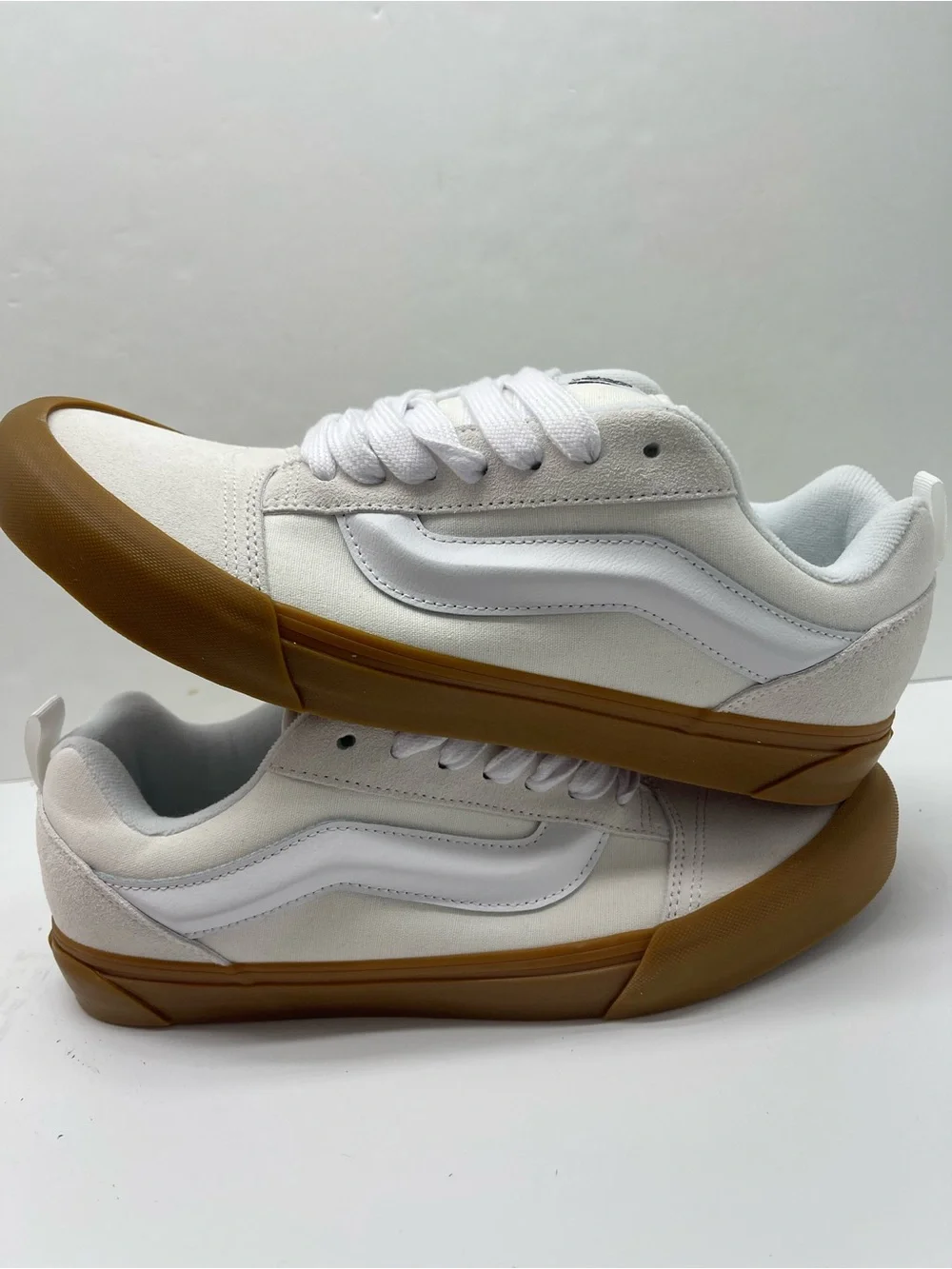 Vans Men’s Sz 11.5 Knu Skool GUM BLANC DE BLANC VN000D22JVY Skate Sneakers